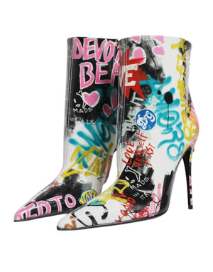 Multicolor Graffiti Keira Mid Calf Stiefel Schuhe