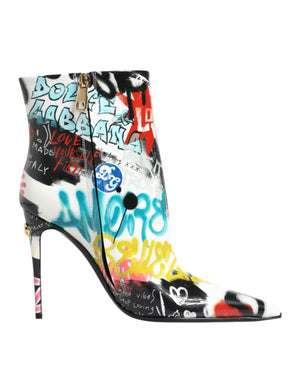 Multicolor Graffiti Keira Mid Calf Stiefel Schuhe