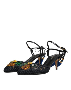 Schwarz Ananas Bellucci Heels Sandalen Schuhe