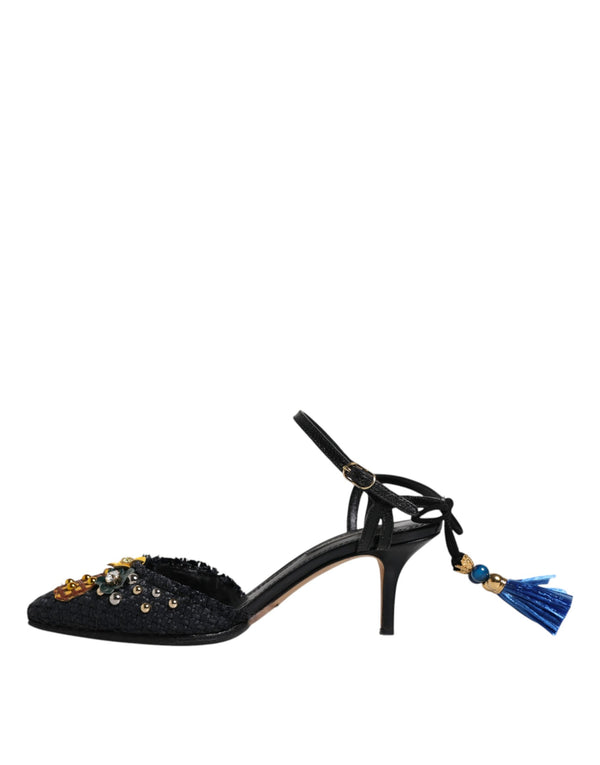 Schwarz Ananas Bellucci Heels Sandalen Schuhe