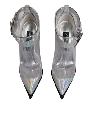 Silberne schillernde spitze kurze Stiefel Schuhe