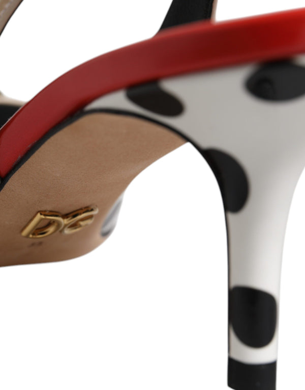 Multicolor Leder Kristall Absätze Slingback Schuhe