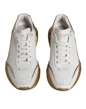 Weiß Gold Daymaster Low Top Turnschuhe Schuhe