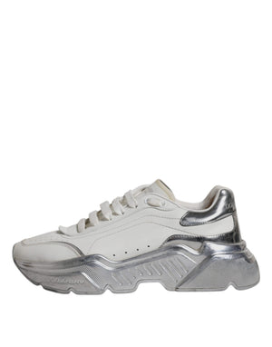 Weiß Silber Daymaster Low Top Turnschuhe Schuhe