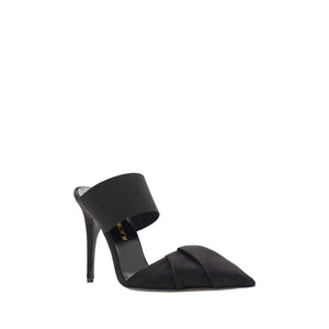 Schwarze Kalbshaut Bos Taurus High Heels