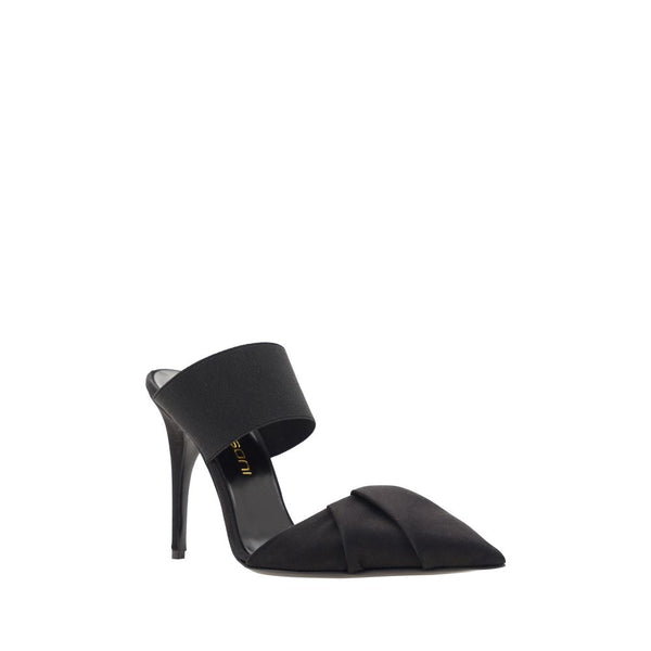 Schwarze Kalbshaut Bos Taurus High Heels