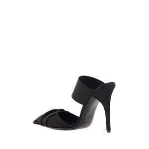 Schwarze Kalbshaut Bos Taurus High Heels