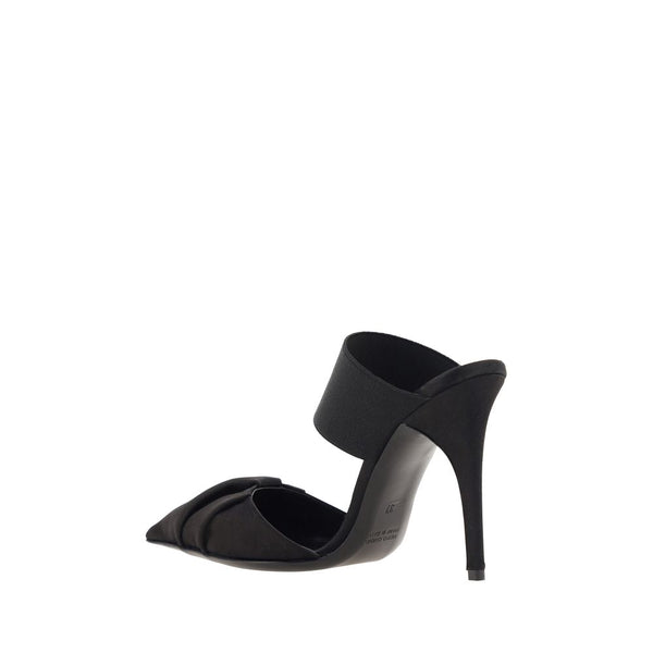 Schwarze Kalbshaut Bos Taurus High Heels
