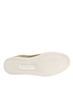 Gold Leder Logo London Männer Turnschuhe Schuhe