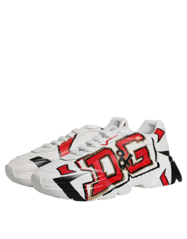 Weiß Daymaster Hand gemalt Turnschuhe Schuhe