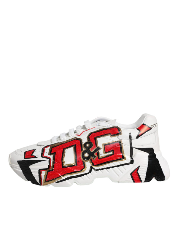Weiß Daymaster Hand gemalt Turnschuhe Schuhe