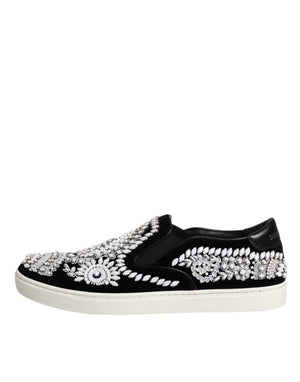 Schwarz verschönert London Männer Slip On Schuhe