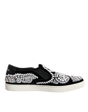 Schwarz verschönert London Männer Slip On Schuhe