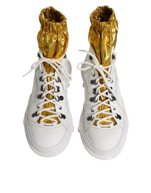 Weiß Nylon Galileo High Top Turnschuhe Schuhe