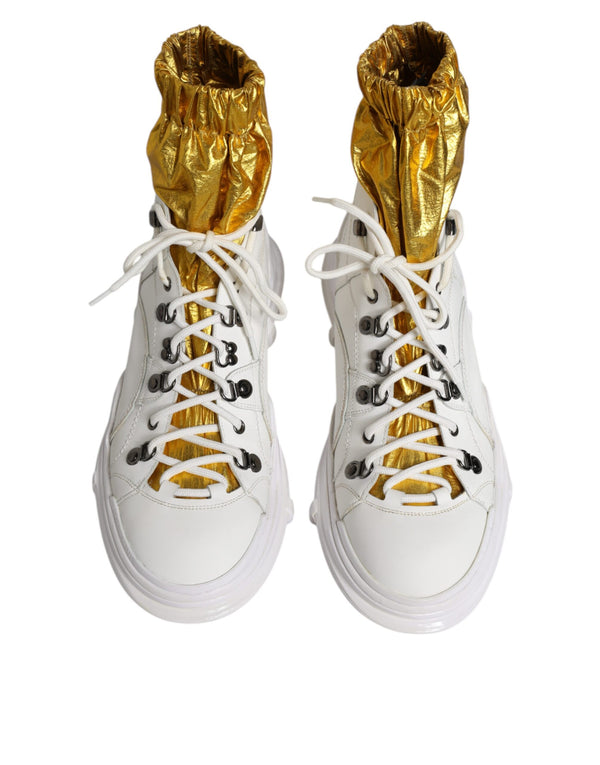 Weiß Nylon Galileo High Top Turnschuhe Schuhe