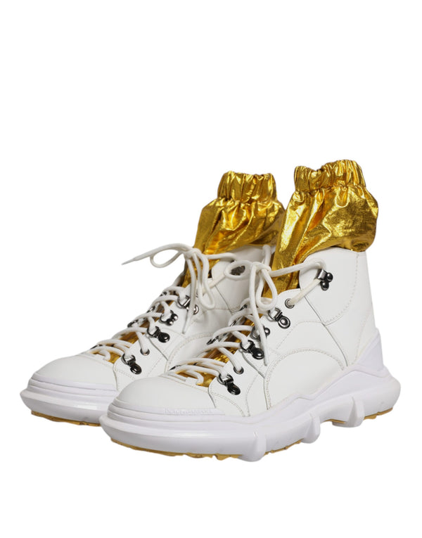Weiß Nylon Galileo High Top Turnschuhe Schuhe