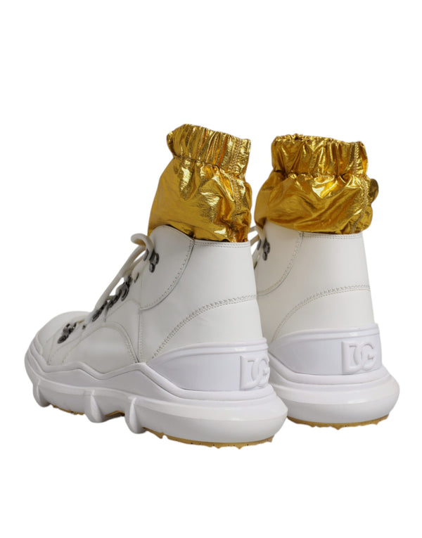 Weiß Nylon Galileo High Top Turnschuhe Schuhe