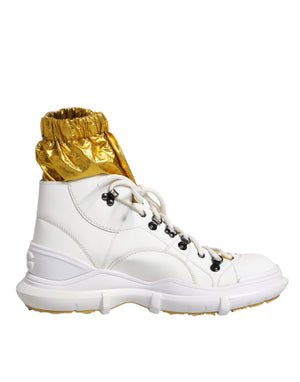 Weiß Nylon Galileo High Top Turnschuhe Schuhe