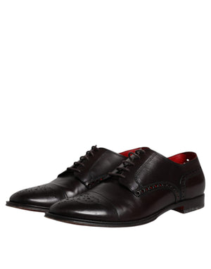 Schwarzes Kalbsleder Derby Herren Anzugschuhe