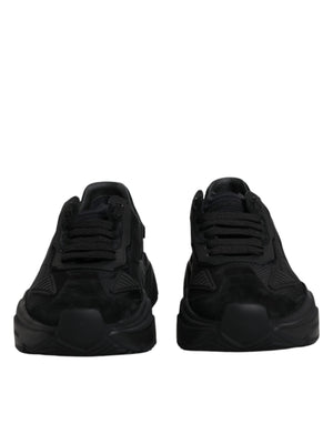 Schwarz Leder Daymaster Low Top Sneakers Schuhe