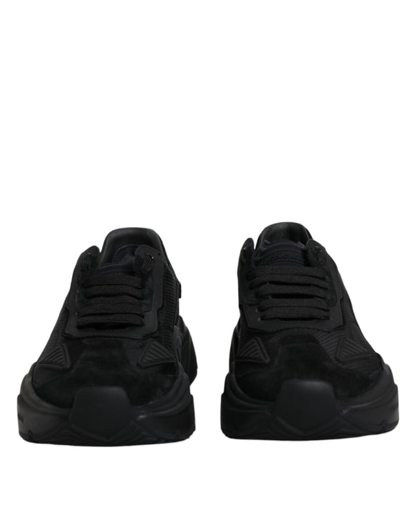 Schwarz Leder Daymaster Low Top Sneakers Schuhe