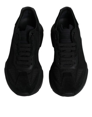 Schwarz Leder Daymaster Low Top Sneakers Schuhe