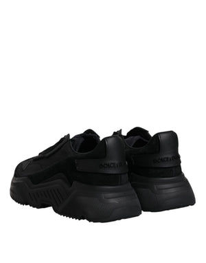 Schwarz Leder Daymaster Low Top Sneakers Schuhe