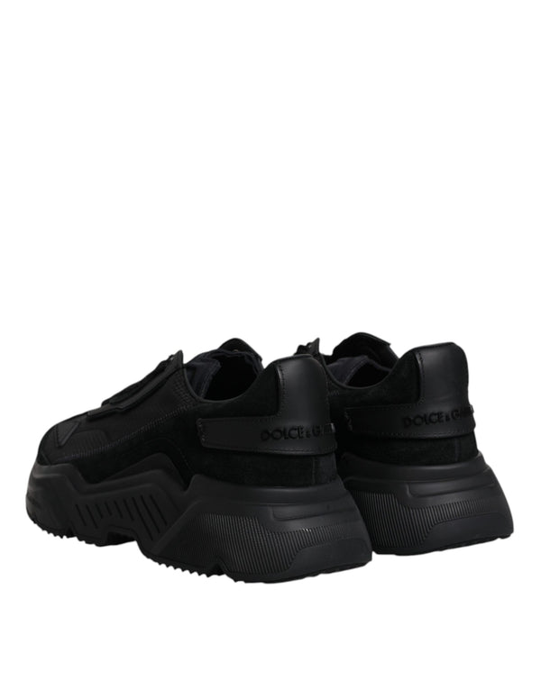 Schwarz Leder Daymaster Low Top Sneakers Schuhe