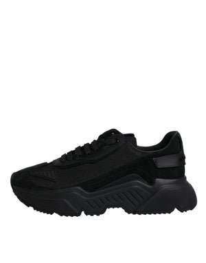 Schwarz Leder Daymaster Low Top Sneakers Schuhe