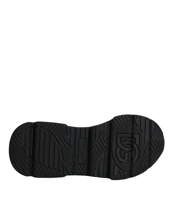 Schwarz Leder Daymaster Low Top Sneakers Schuhe
