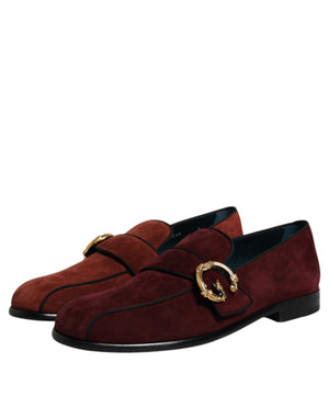 Bordeaux Wildleder Loafers Formal Männer Kleid Schuhe
