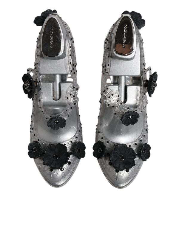 Klar Floral Kristall CINDERELLA Heels Schuhe
