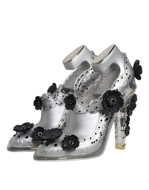 Klar Floral Kristall CINDERELLA Heels Schuhe