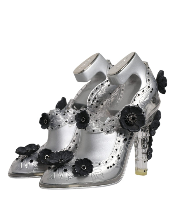 Klar Floral Kristall CINDERELLA Heels Schuhe