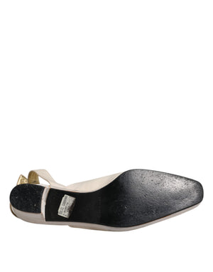 Aus Weiß Block Absätze Slingback Sandalen Schuhe