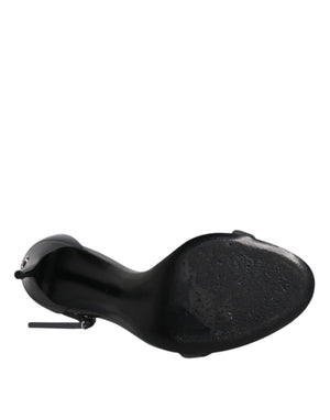 Graue Leder Knöchelriemen Absatz Sandalen Schuhe