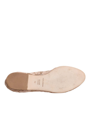 Beige Spitze Kristall Ballett Flats Loafers Schuhe