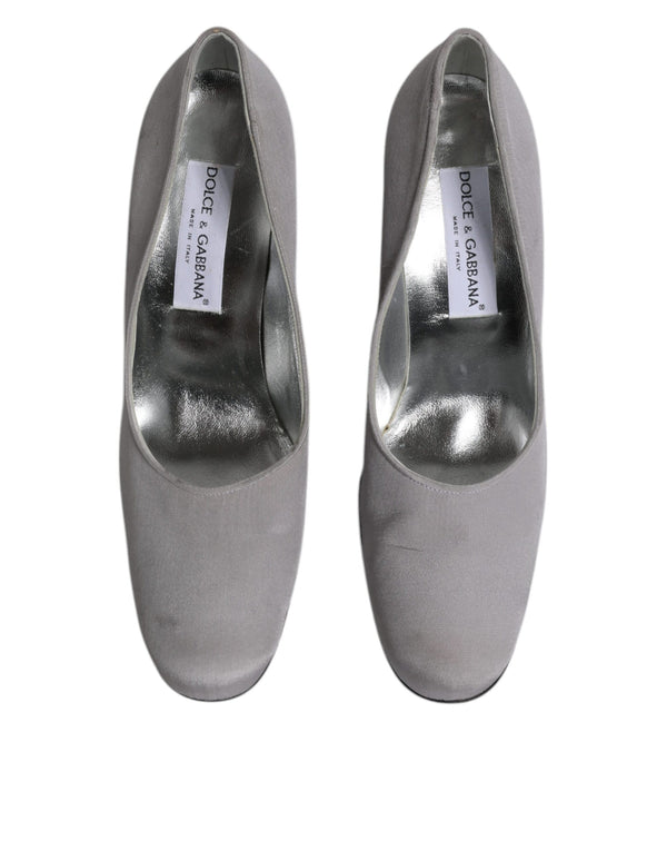 Graue Wildleder Leder Hochhackige Pumps Schuhe