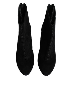 Schwarz Mesh Stiletto Heels Stiefelette Schuhe