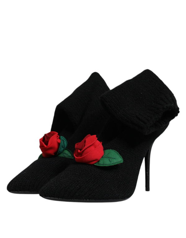 Schwarz Stiletto Heels Mid Calf Stiefel Schuhe