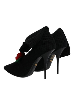 Schwarz Stiletto Heels Mid Calf Stiefel Schuhe
