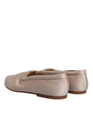Beige Stoff Slip On Ballerina Flats Schuhe