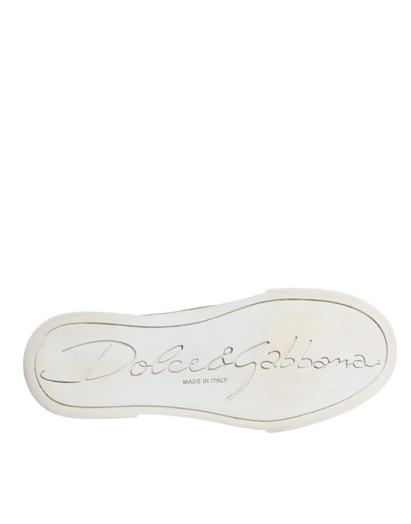 Gold Weiß Logo Low Top Turnschuhe Schuhe