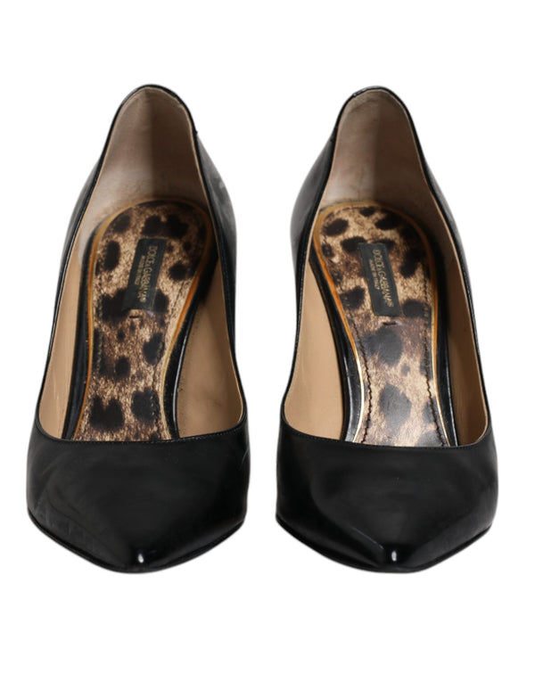 Schwarz Kalbsleder Stiletto Heels Pumps Schuhe