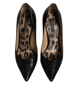Schwarz Kalbsleder Stiletto Heels Pumps Schuhe