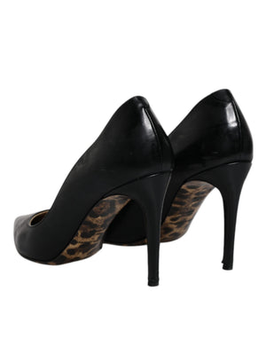 Schwarz Kalbsleder Stiletto Heels Pumps Schuhe