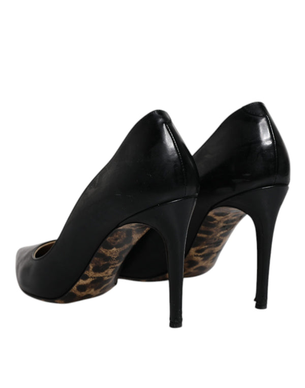 Schwarz Kalbsleder Stiletto Heels Pumps Schuhe