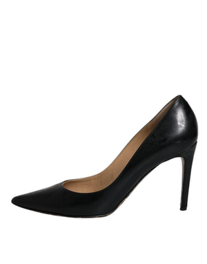 Schwarz Kalbsleder Stiletto Heels Pumps Schuhe