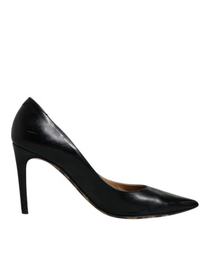 Schwarz Kalbsleder Stiletto Heels Pumps Schuhe