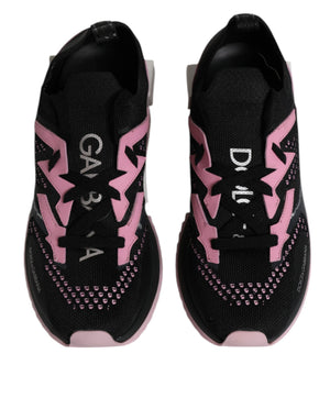 Schwarz Rosa SORRENTO Sport Stretch Turnschuhe Schuhe